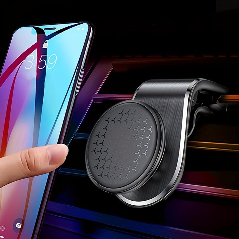 Премиальный металлический магнитный держатель для телефона в автомобиль с вращением на 360°, ультратонкий L-образный дизайн