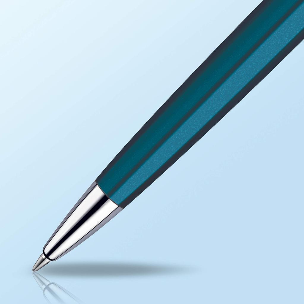 WATERMAN Metropolitan Essential Ballpoint Pen, Metallic Blue, S0947090, Officially Imported