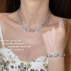 Геометрическое irregular gemstone necklace 'Принцесса в бегах', Браслет 'Радость богатой женщины', Позолота 18 карат, Многоугольный циркониевый браслет
