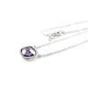 [E9834] - Silver 'Linda' Amethyst Necklace