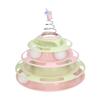 Cat Turntable Toy Relieve Boredom Interactive 4 Level Turntable Cat Toy Balls with Spring Star for