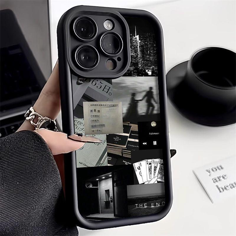 INS Retro Daily Life Thicken Silicone Cases For Apple iPhone 15 14 11 12 13 Pro Max Shockproof Soft Back Cover Phone Accessories