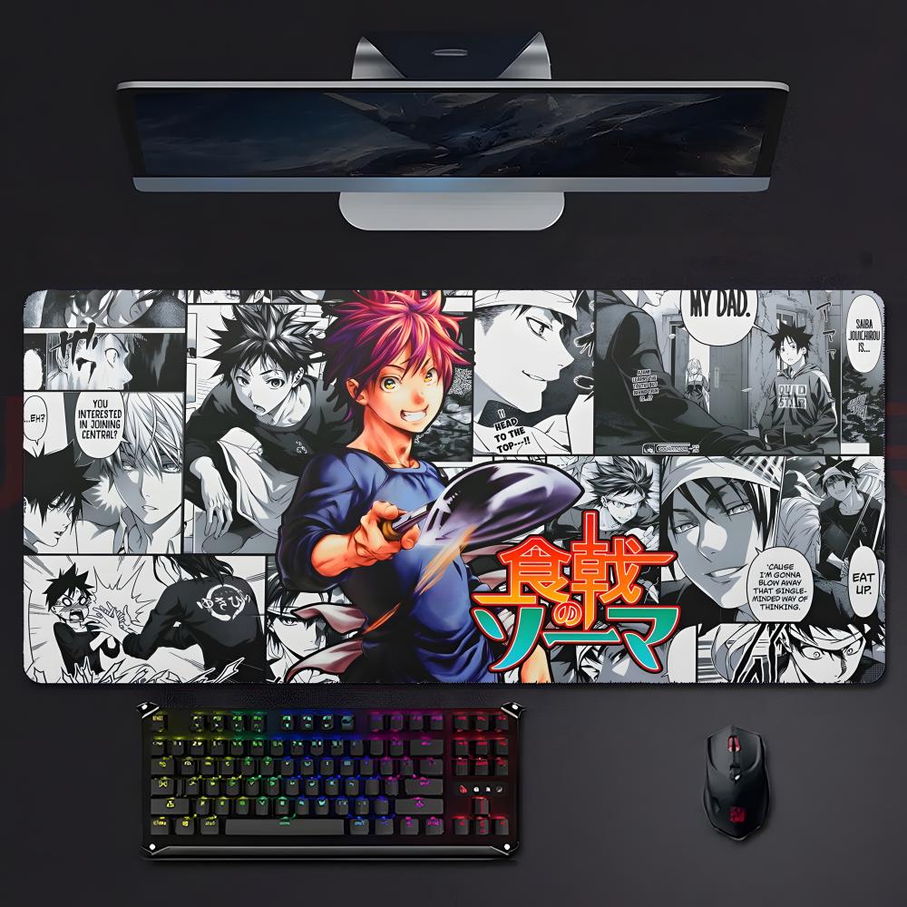 Exciting Delicious Anime Ffood Wars Mouse Pad Mousepad Large Gaming Lockedge Thickened Pc Table Desk Mat