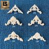 European Solid Wood Corner Flower Applique for Cabinet Door or Wall Decor