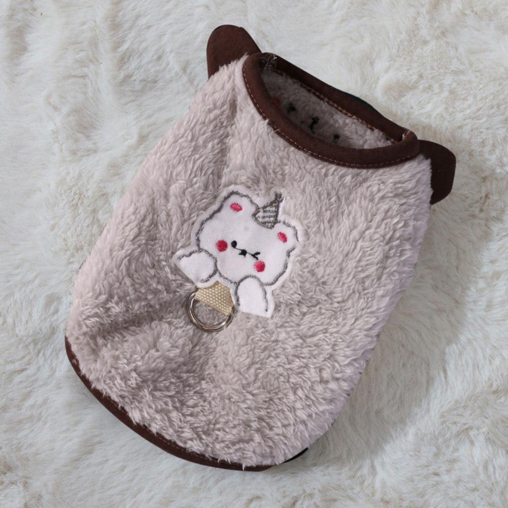 Spring Korean Version of the Bear Can Be Towed Vest Two-legged Fleece Jacket Small Dog Teddy Dog Cat Pet Clothes