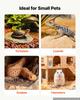 VEVOR Tortoise Habitat 2-Room Wooden Tortoise House with Swivel Casters, for Small Animals Indoor Outdoor, Pull-Out Tray, Lamp Stand