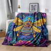 1pc Bee Printing Lightweight Flannel Blanket, Comfortable and Warm Blanket, for Camping Sofa Bed and Couch Office, Suitable for Gift Blankets