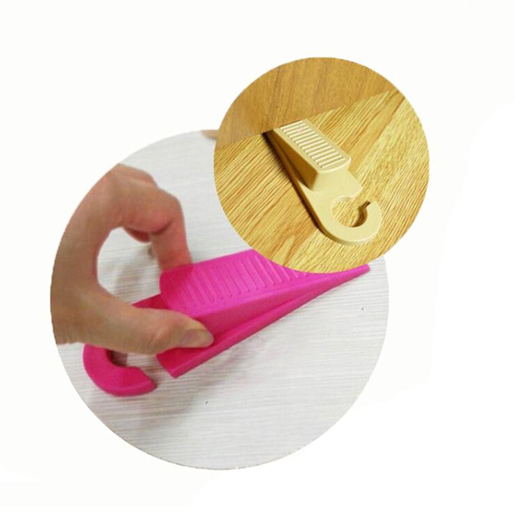 Flexible Door Stopper Windproof Rubber Stopper for Home Bedroom Office Floor Door Stop Safety Card