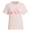 Round Neck Sports Casual Short Sleeve T-Shirt Women Tops Light-Pink JZ1577