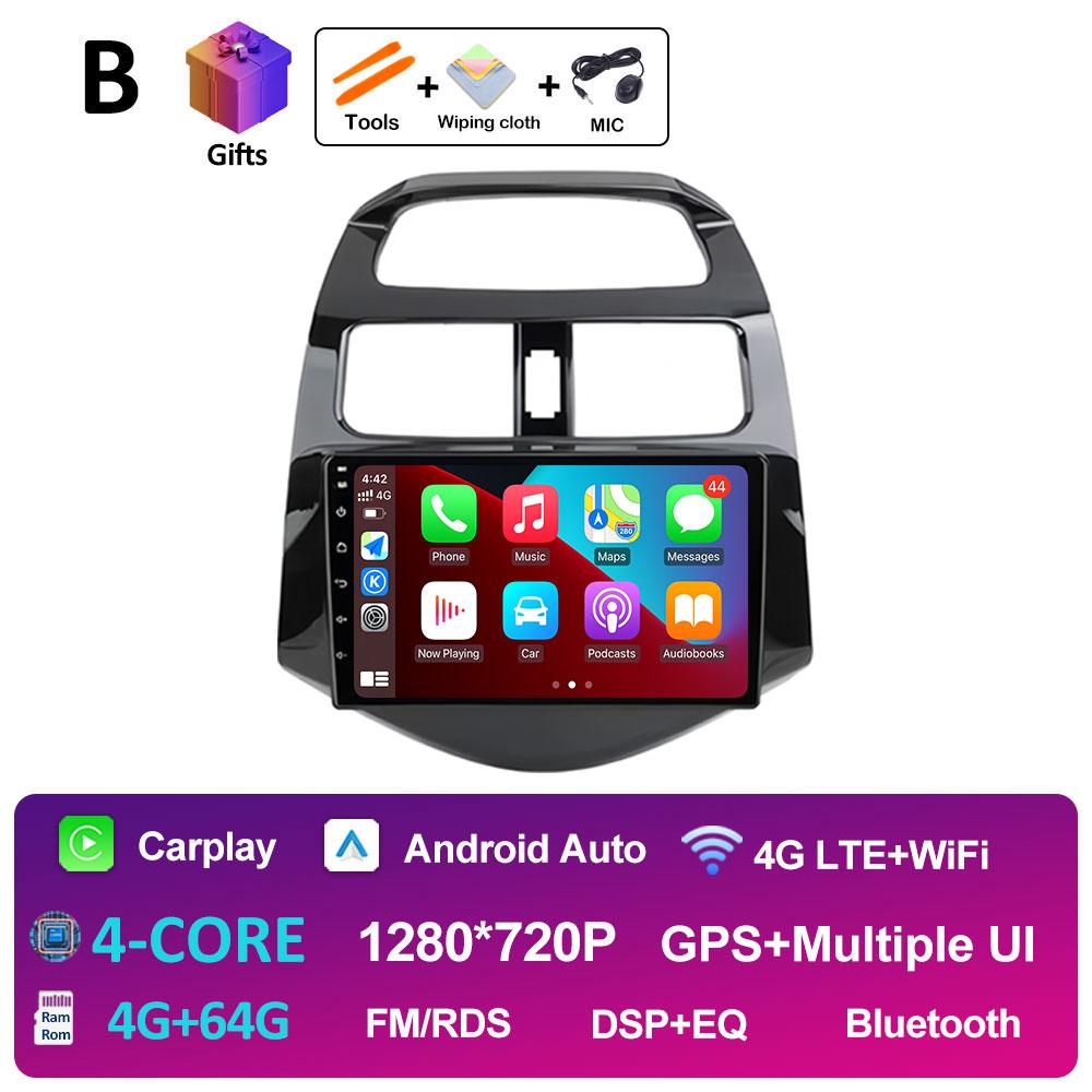 Android 14 Автомобильное видео для Chevrolet Spark Beat Matiz Creative 2010 2011 2012 2013 2014 Радиоплеер GPS Навигация Авто Инструменты 4G