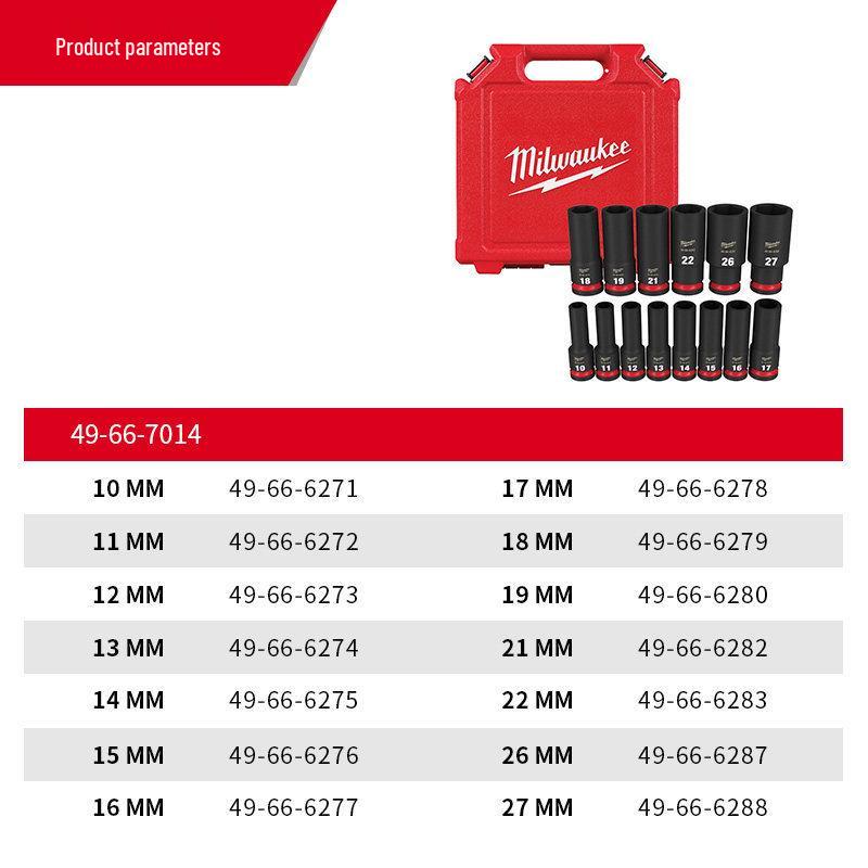 Ударная головка Milwaukee 1/2" для ремонта автомобилей, сверхпрочная