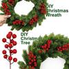 Artificial Berries Red Gold Silver Fake Berries Branch Cherry Stamen Christmas DIY Floral Wreath Ornament New Year Party Decor