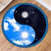 Round Carpet Tai Chi Pattern Circular Floor Mat for Living Room Bedroom Home Decor Easy To Clean Classic Beautiful and Beautiful