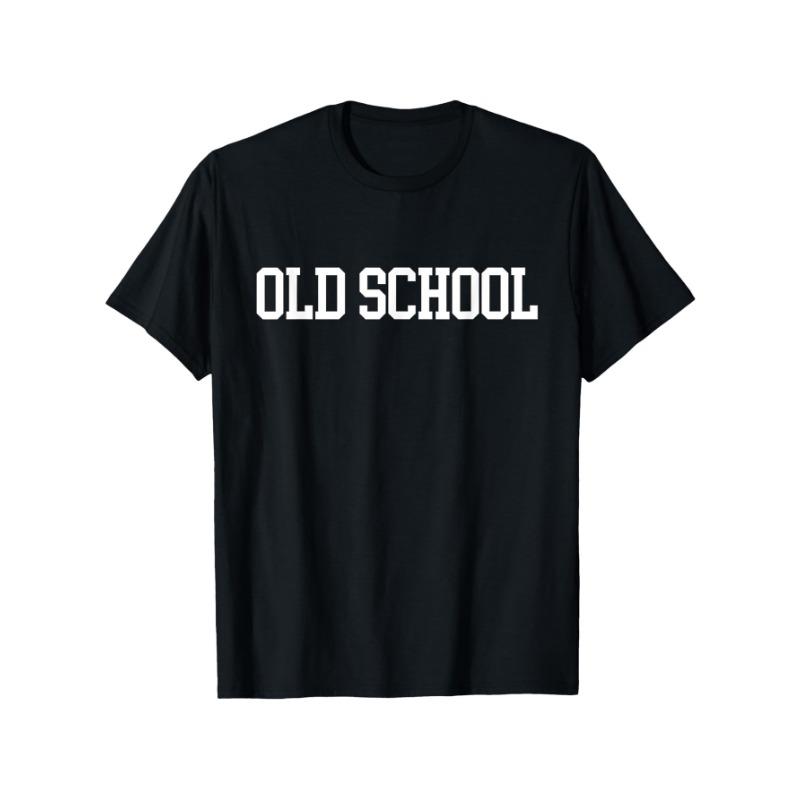 Европейские размеры Old School - Мужская Женская Классическая Футболка 70-х 80-х 90-х Колледж, Подходит для Мужчин и Футболки для Активного Отдыха, 100% Хлопок