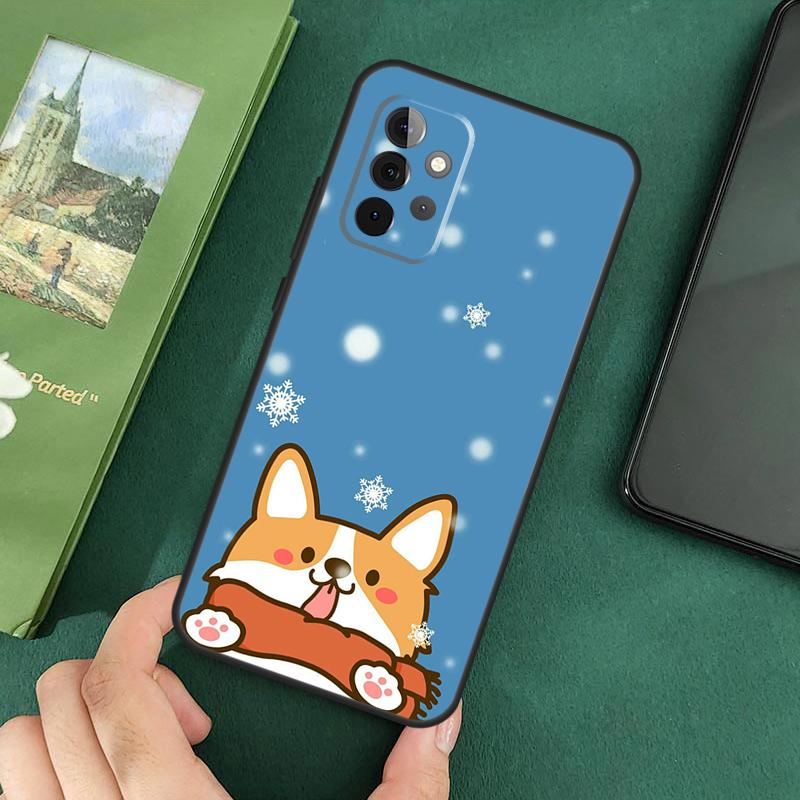 Мультяшная собака корги Чехол для телефона для Samsung Galaxy A06 A05 A16 A55 A35 A15 A53 A33 A13 A22 A32 A52 A14 A34 A54