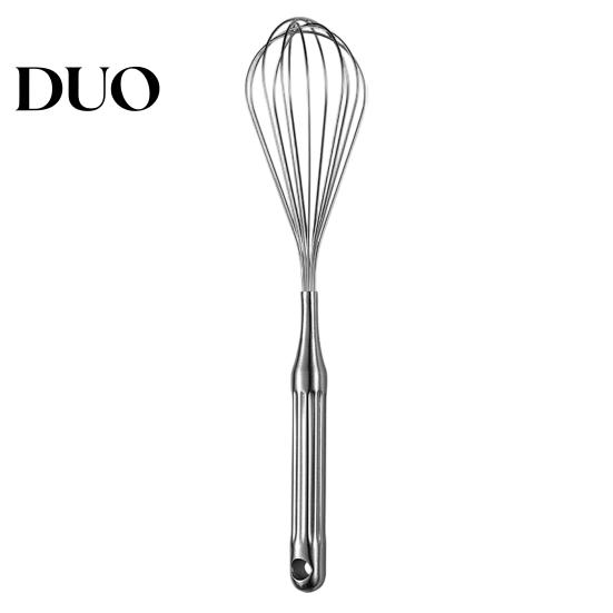 Commercial Grade Egg Whisk Stainless Steel Beater, Anti-slip Long Handle Durable Whisk, Sturdy Metal for Kitchen Manual Mixing Tool Cooking Sauces And