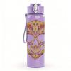 1PC Ornate Floral Skull Retro Art Print 750ml Portable Sports Water Bottle Leakproof Gym Outdoor Travel Drink Cup