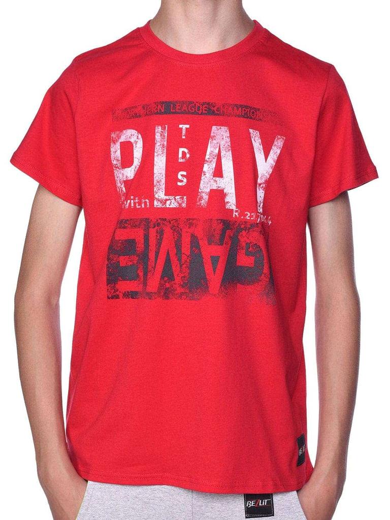 Футболка для мальчика с мотивным принтом в летних цветах