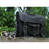 Handmade Vintage Black Leather Laptop Messenger Backpack Bag Satchel Briefcase