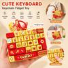 26-key Keyboard Keychain Pressable Keys Press Button Toy Cute Keyboard Fidget Toy  Bag Ornament