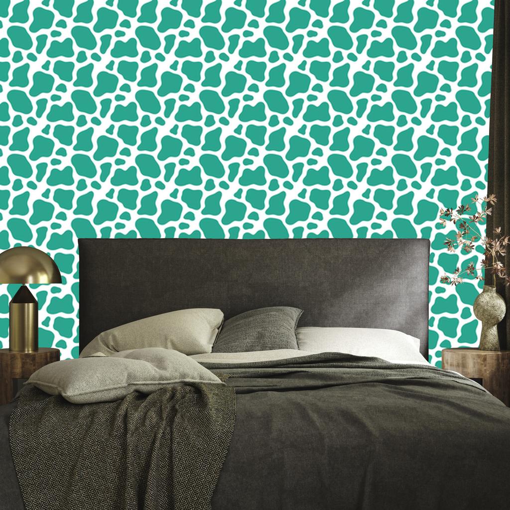Wallpaper Cow Patches Sea and Mint, Sea Background 50x1000