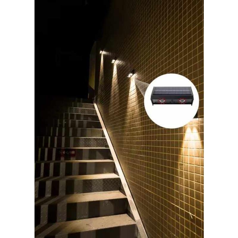 НОВЫЙ солнечный настенный светильник наружное освещение IP54 водонепроницаемая светодиодная лампа автоматическое освещение ночью для сада, двора или балкона