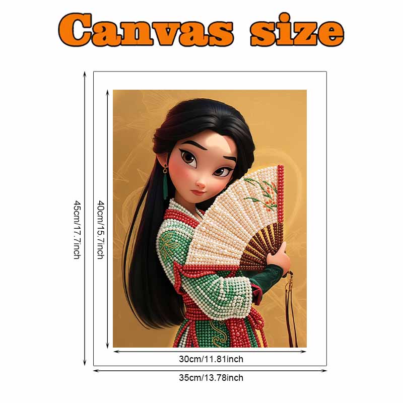 Disney DIY Жемчужная живопись Мулан Героическая Настенное украшение дома Жемчужные драгоценные камни Живопись Картины Поделки Украшение дома