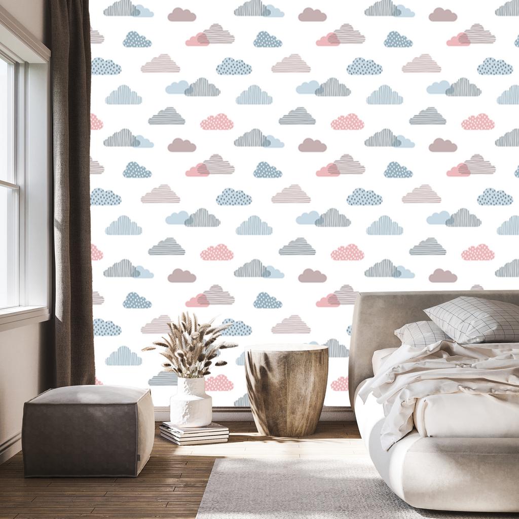 Striped Clouds Wallpaper for Living Room and Bedroom 50x1000