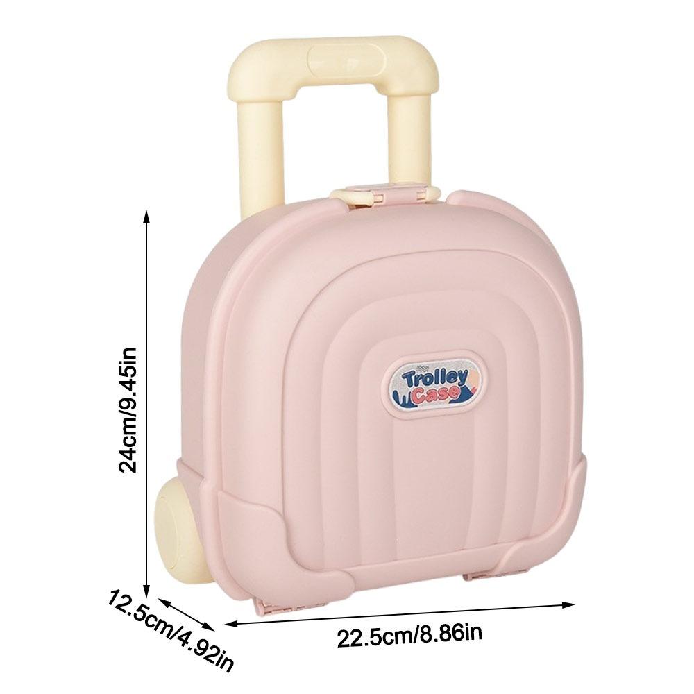 Rolling Wheel Rolling Storage Case Mini Toy Organizer Gifts Mini Luggage Box