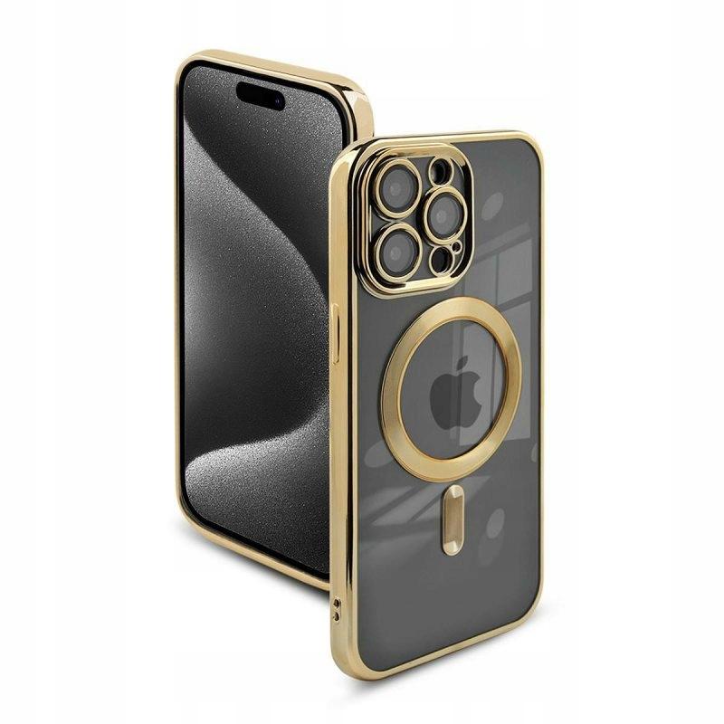 Etui do iphone 11 magsafe magshine obudowa wzmacniana złoty case + szkło