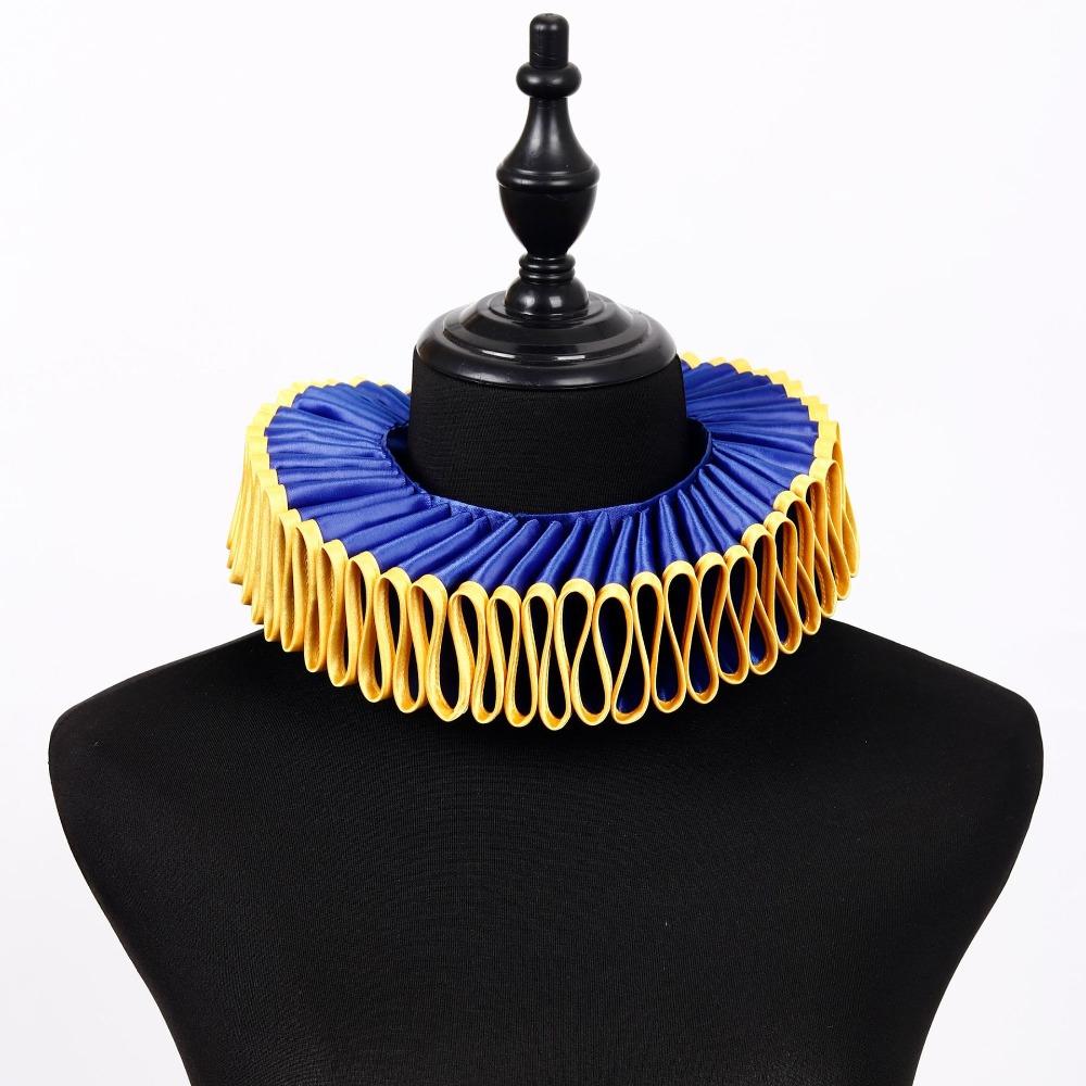 Винтажный Цирковой Клоун Воротник-жабо Викторианский Костюм Ренессанс Накладной Воротник Косплей