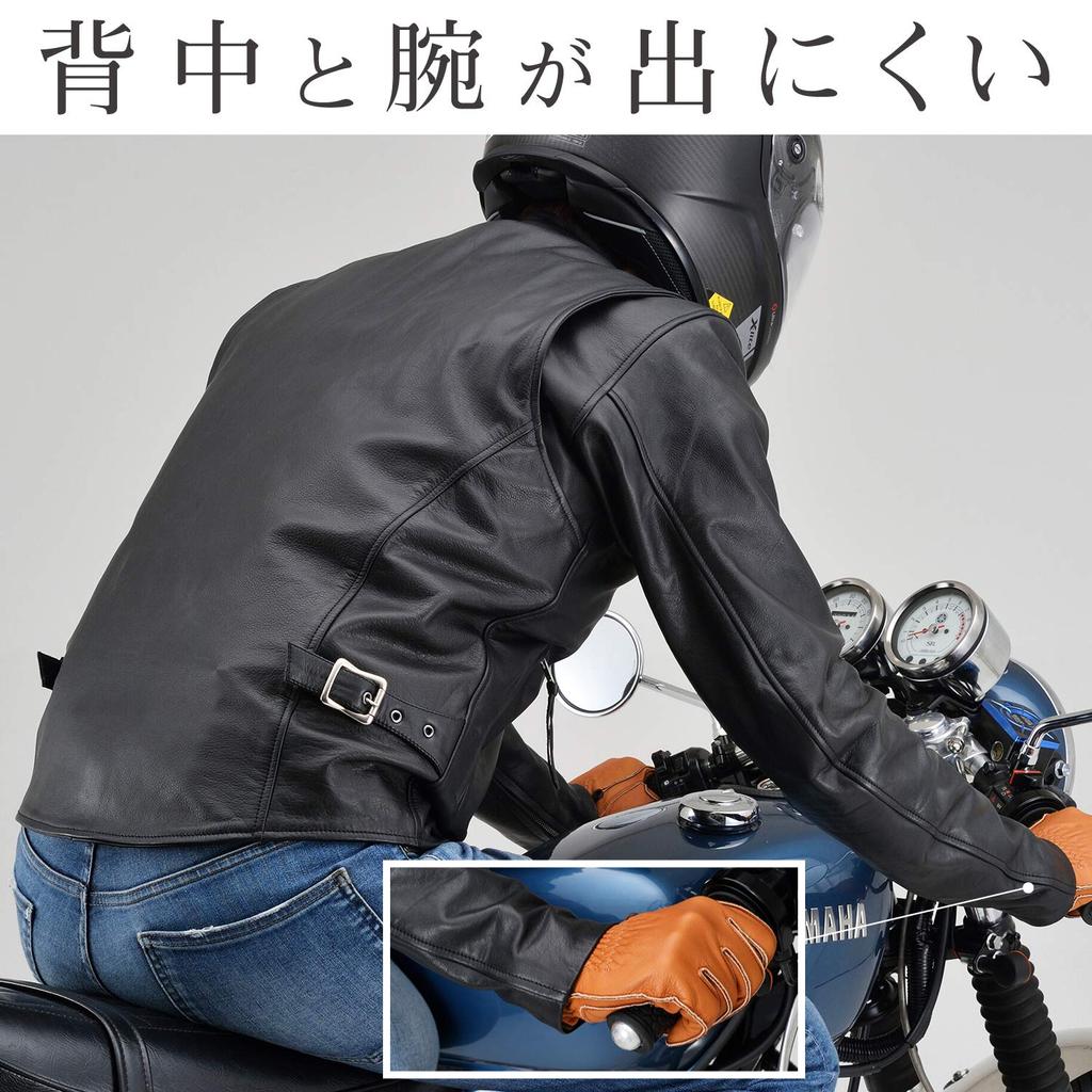 Кожаная мотоциклетная куртка Daytona из натуральной кожи, однобортная, без воротника, черная, размер XL 17809 (Водоотталкивающий) Весна/Осень/Зима DL-001 (Мужской)