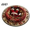 Indoor Festive Area Rug Christmas 3D Rug, Illusion Round Decorative Winter Seasonal Floor Mat, Carpet for Home Living Room Holiday Decoration Decor