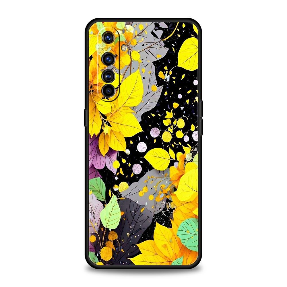 Abstract Plants Flower Soft TPU For Realme 13 12 11 10 9 Pro Plus GT3 GT2 C21 C25 C35 C53 C55 C67 Pro 5G Phone Case Cover Fundas