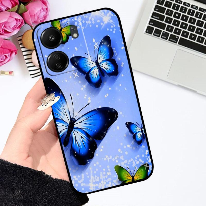 Чехол для Xiaomi Poco C65 Redmi 13C 4G Милый Мультяшный Чехол Мягкий Силиконовый Чехол для Телефона Для Xiaomi Redmi 13C Poco C65 C 65 Бампер