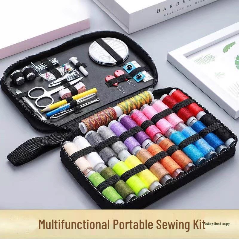 Portable Household Sewing Kit: Large-Capacity Needle and Thread Storage for Students and Home Use