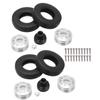 2pcs RC Alloy Rear Wheel Hub Rims with 21mm Width Rubber Tires for Tamiya 114 Tractor Dump Truck
