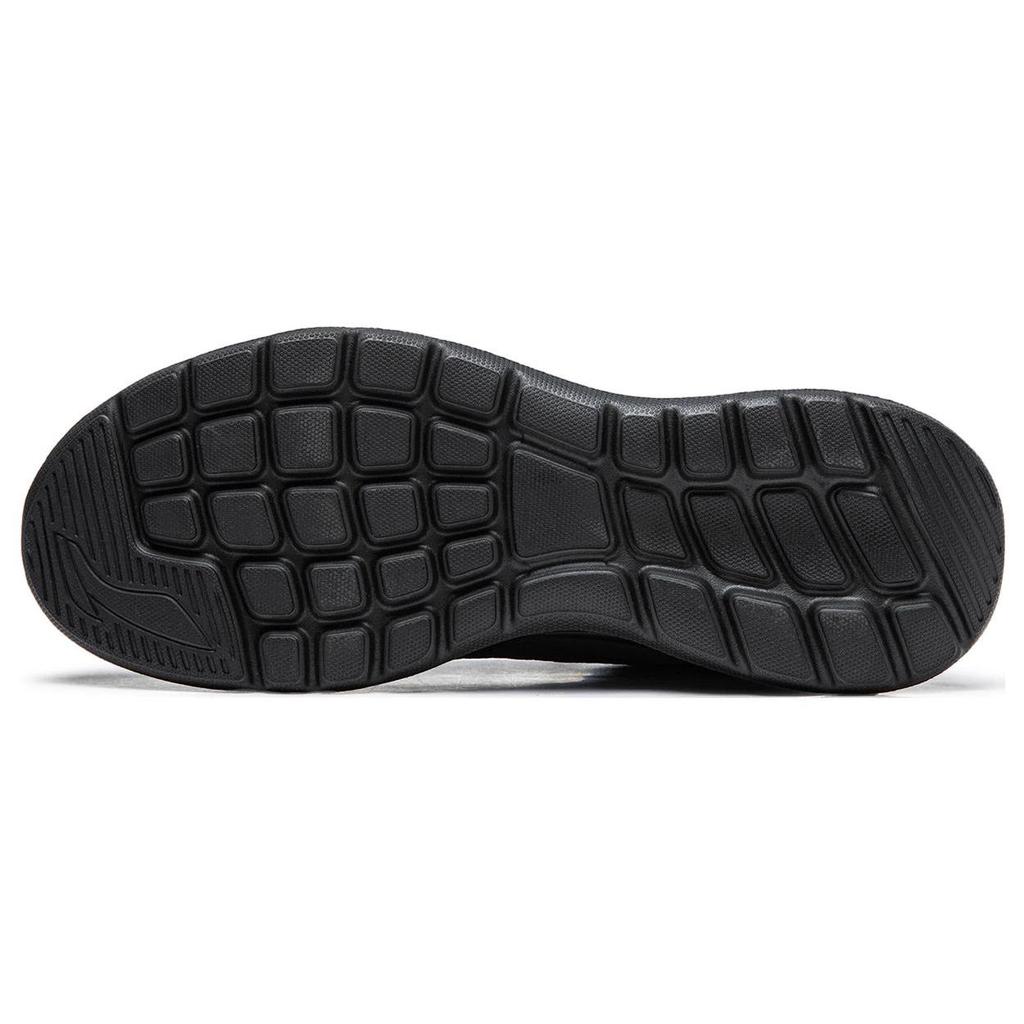 Li Ning Дышащие кроссовки для бега с амортизацией Feather Cushioning, низкие, с технологией LIGHT FOAM, мужские, черные ARST107-1