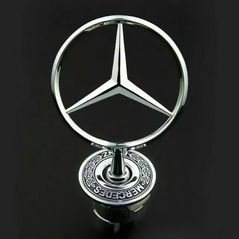 WROIR1 New For Mercedes Benz Car Engine Hood Emblem Front Bonnet Chrome Mark Accessories For Mercedes Benz W202 W203 W204 W208 W210 W22