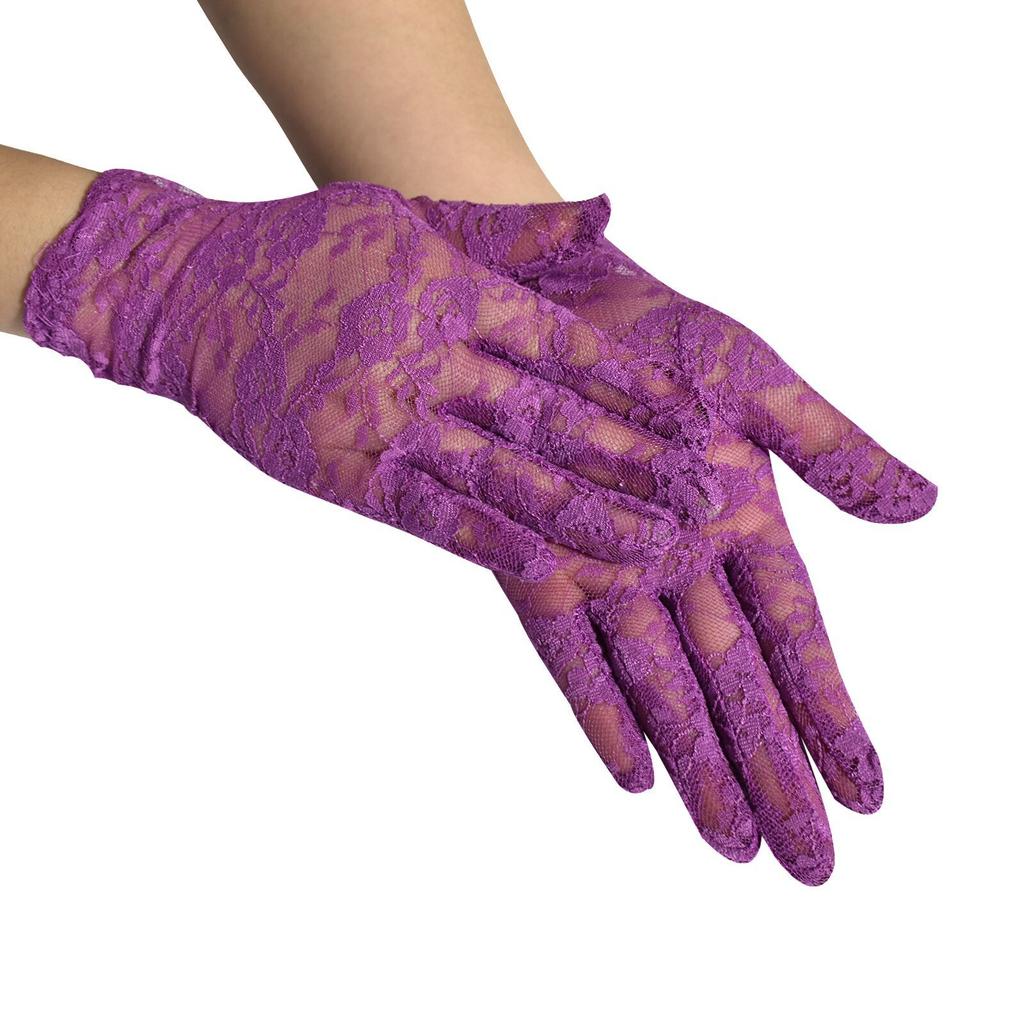 Весна и лето Новые женские перчатки для вождения с солнцезащитным экраном Тонкие кружевные короткие перчатки для путешествий на открытом воздухе Перчатки с солнцезащитным козырьком для фотосъемки