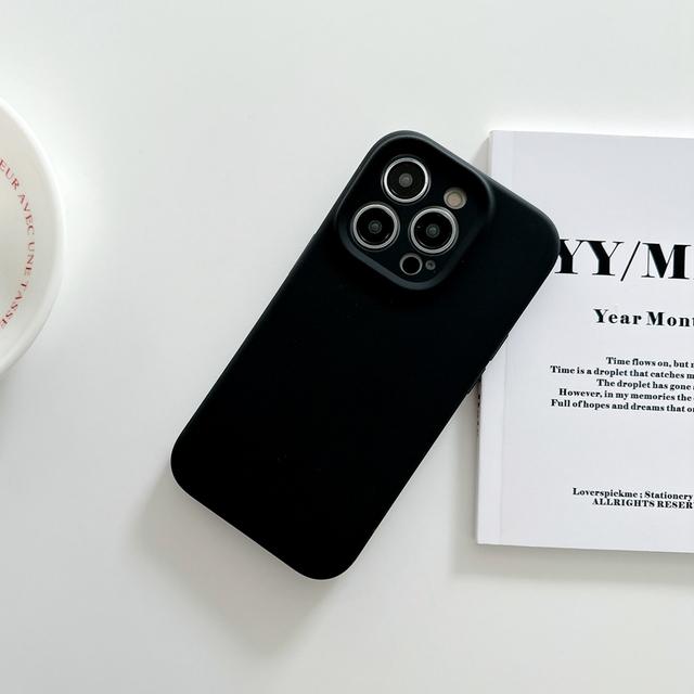 Жидкий силиконовый чехол для мобильного телефона для Iphone 14 13 12 Pro Max 14 Plus, защита камеры, подкладка из микрофибры, чехол «все включено»