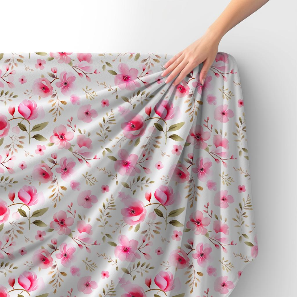Royal Samt Stoff Polyester Zum Nähen - Motiv Blumen - Rdx2794