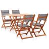 Day and Night - Day and Night Garden Dining Set 5 Pieces Solid Wood Eucalyptus Gray