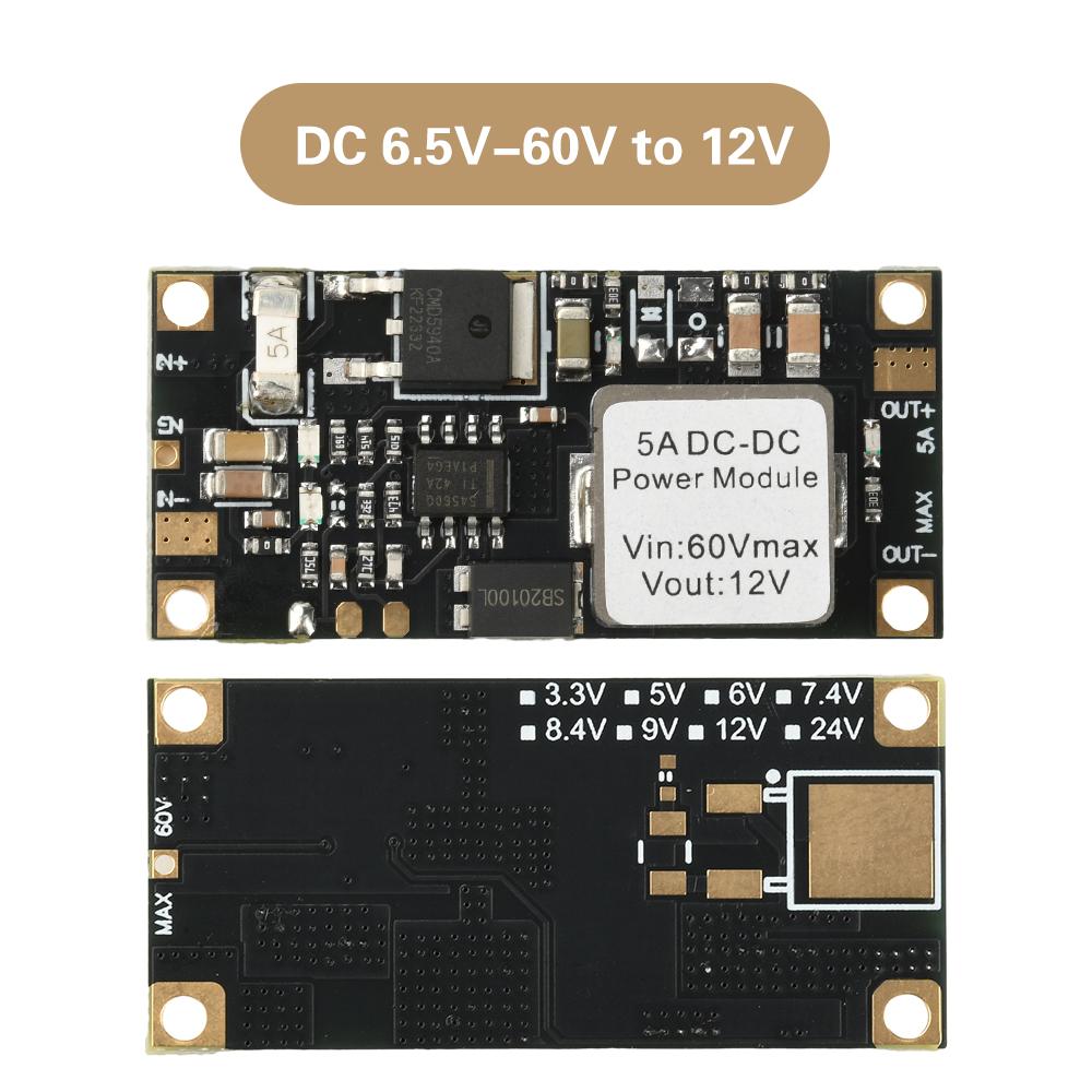 DC-DC Buck Converter 6.5V-60V To 5V/12V DC Buck Power Module 5A 60W High-Power Step-down Power Supply Module Voltage Regulator