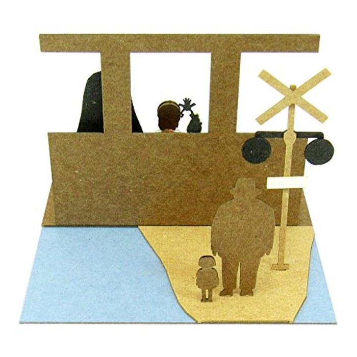 Sankei Studio Ghibli mini Spirited Away Kaihara Electric Railroad Ride Papercraft Model MP07-15 Multicolor (1 count)