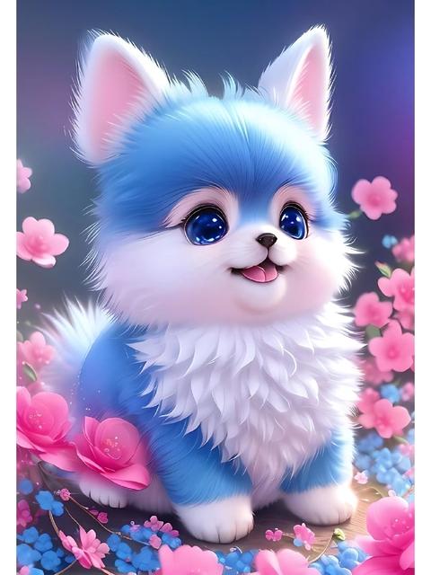 Diamond Cute Embroidery Cross Kittens Stitch Diamond Painting Cat Animal Flower Full Square Round Mosaic Home Decor Gift