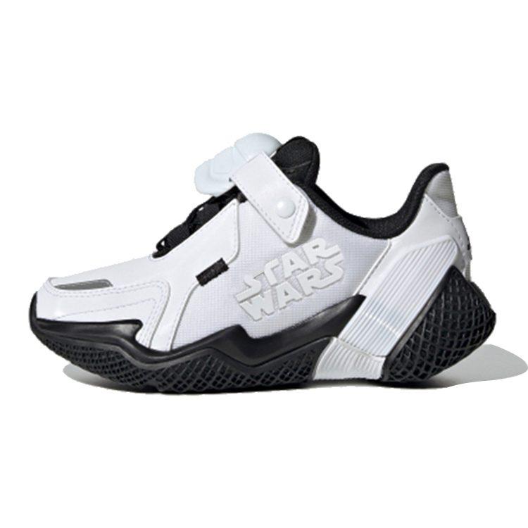 Star Wars x Adidas STAR WARS Rnr K Нескользящая Амортизация Низкие Детские Беговые Кроссовки Черный Детские FV5789