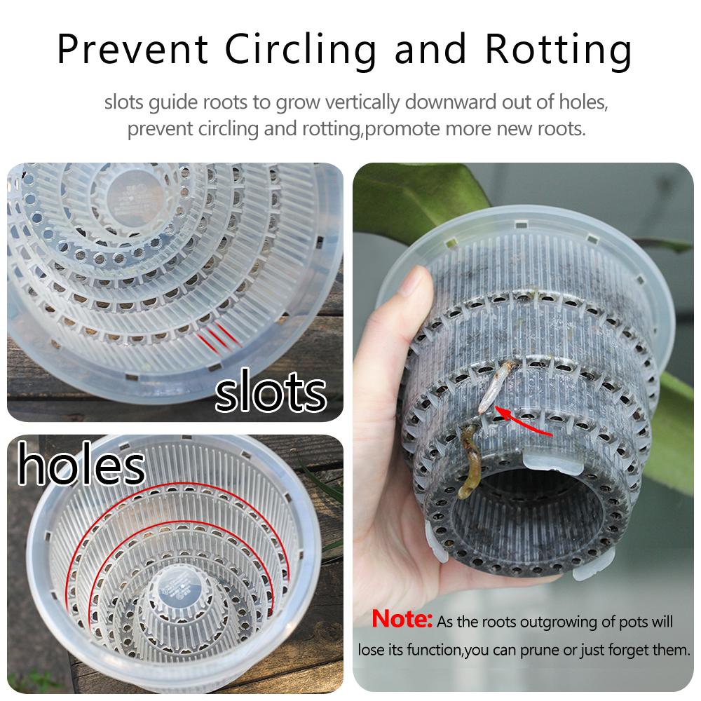 Сетчатый горшок для украшения дома, прозрачные горшки для орхидей с отверстиями, горшок для орхидей Cattleya Dendrobium, кашпо в 10 см, 12 см, 15 см