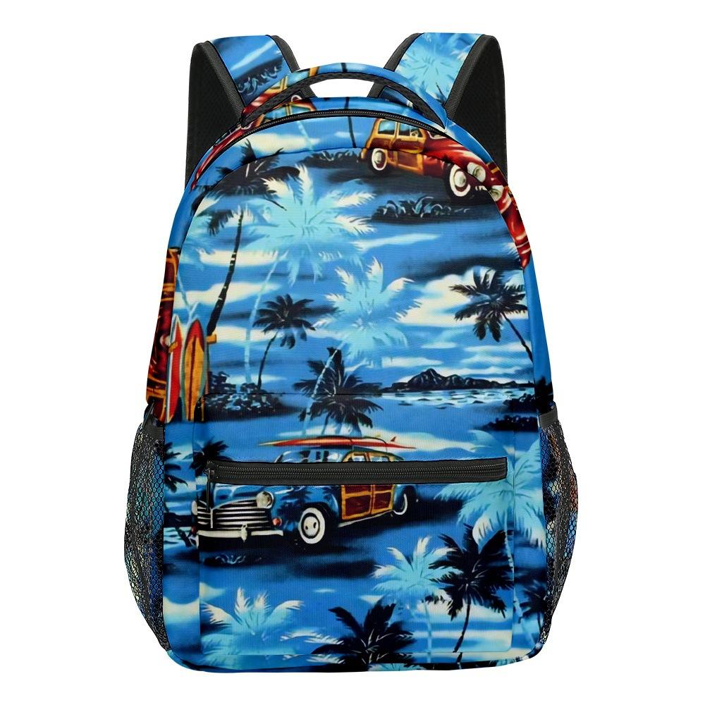 Cartoon Kpop Youthful School Bags Unisex Hawaiian Elements Travel Bags 3D Print Oxford Waterproof Notebook Shoulder Backpacks