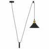 VidaXL Height-Adjustable Pendant Lamp E27 Glossy Black Ø22 Cm Metal, Hanging Lighting, Kitchen Pendant Lighting, 4103443